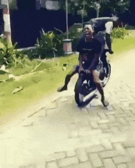 A Motorcycle Driver Without License